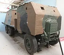 Britischer Panzerwagen Thornycroft Bison mit Betonpanzer (1931)