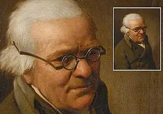 Nach 1810 Frankreich, horizontale Knickstangenbrille mit runden Gläsern und X-Steg