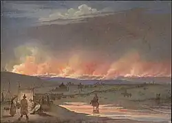 Steppenbrand (Aquarell, 1848)