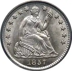Half Dime von 1857