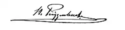 Unterschrift von Niklaus Riggenbach (1817–1899)