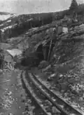 Erster Schneebergbahn-Tunnel (in Arbeit 1897)[8]
