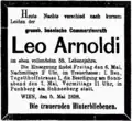 Todesanzeige der Familie (Neue Fr. Pr., 5. Mai 1898)