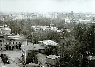 Villa Borsig vom Schornstein der Fabrik aus gesehen