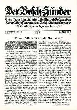 2. Ausgabe des Bosch-Zünders von 1919
