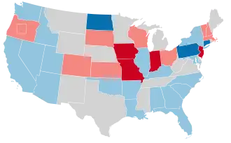 Karte der Wahlergebnisse nach Bundesstaat