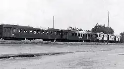 Von Tieffliegern angegriffene Wagen, abgestellt in Markgröningen