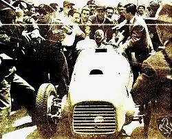 Chico Landi 1948 am Steuer eines Ferrari 159C