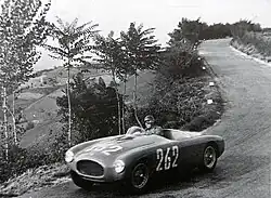 Luigi Piotti im Ferrari 250 MM beim Bergrennen Bologna-Raticosa 1953