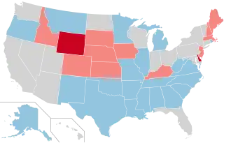 Karte der Wahlergebnisse nach Bundesstaat