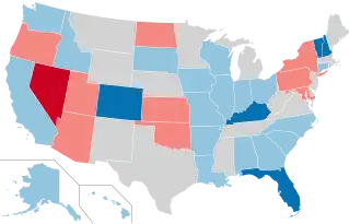 Karte der Wahlergebnisse nach Bundesstaat