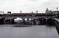 Brücke über den Clyde vor dem Endbahnhof Glasgow Central (1989)