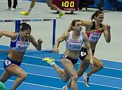 Lucie Škrobáková (Mitte) wurde Sechste in ihrem Vorlauf und schied damit&nbsp;aus