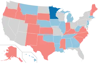 Karte der Wahlergebnisse nach Bundesstaat