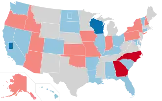 Karte der Wahlergebnisse nach Bundesstaat