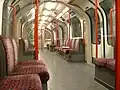 Inneneinrichtung des 1992 Tube Stock auf der Central Line