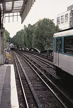 Rampe und Tunnelmund südlich der Station der Linie&nbsp;2, 1994