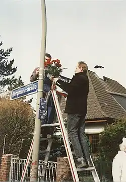 Straßennamensschild Agnes-Gierck-Weg
