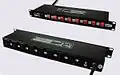 1HE-19"-Rack-Schaltkulisse mit acht C13-Steckdosen und acht Schaltern