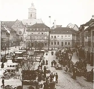 Markt (Hauptmarkt). mit Wochenmarkt. Um 1891