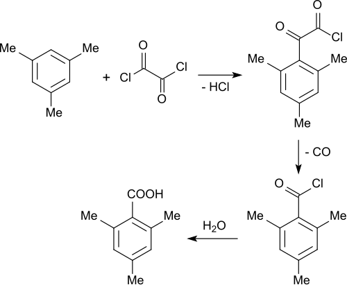 Synthese von 2,4,6-TMBA über Oxalylchlorid