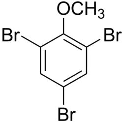 Strukturformel von 2,4,6-Tribromoanisol
