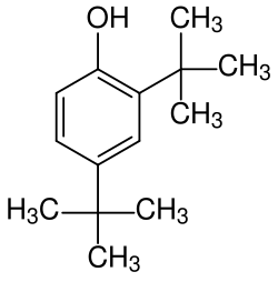 Strukturformel von 2,4-Di-tert-butylphenol