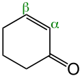 2-Cyclohexenon, ein α,β-ungesättigtes Keton