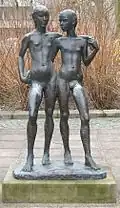 Bronzeskulptur Geschwisterpaar in Frankfurt (Oder)