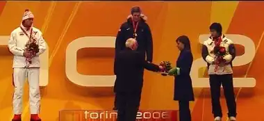 Siegerehrung des 500-Meter-Laufes 2006: ganz rechts mit Bronze Lee Kang-seok