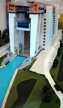 Schiffs­hebe­werk Modell