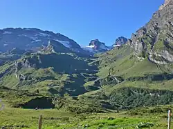 Blick von Ober Trübsee zum Jochpass