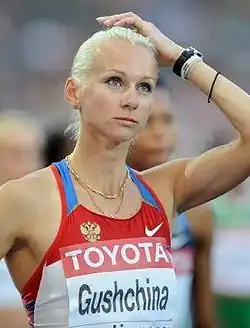 Julija Guschtschina Rang sechs in 23,24&nbsp;s