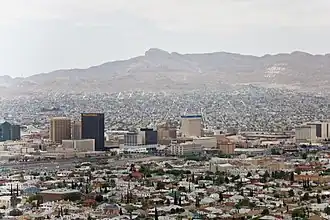 Blick auf El Paso und Ciudad Juárez vom Scenic Drive