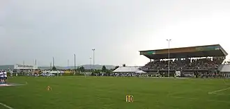 Die Dimmi-Arena beim AFL-Grunddurchgangsspiel der Danube Dragons gegen die Vienna Vikings (2010)