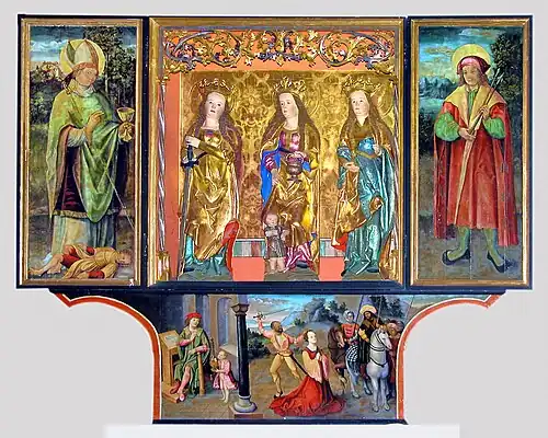 Altar der Dorfkirche Börtewitz im geöffneten