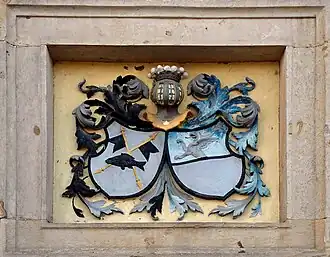 Allianzwappen Mangoldt-Reibold in Dresden