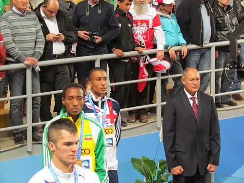 Andrew Osagie (Dritter von links) scheiterte als Fünfter seines Rennens in der&nbsp;Vorrunde