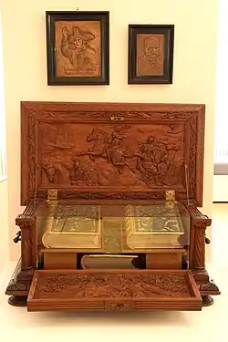 Truhe mit den Totenbüchern im Braunschweigischen Landesmuseum