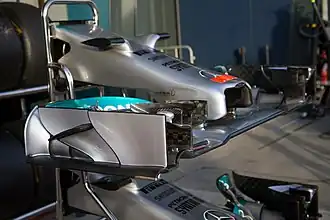 Detailaufnahme des Frontflügels