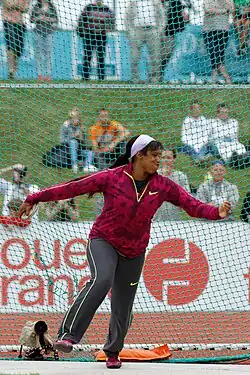 Gia Lewis-Smallwood Rang sieben mit 58,15&nbsp;m