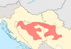 Regen-/Überflutungsgebiete primär im Save-Raum in Bosnien, Kroatien und Serbien
