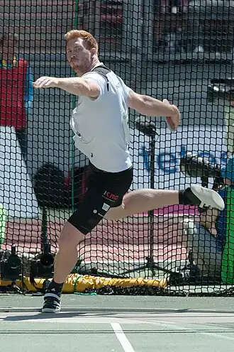 Christoph Harting – aktueller Olympiasieger – ausgeschieden als Siebter mit&nbsp;63,08&nbsp;m
