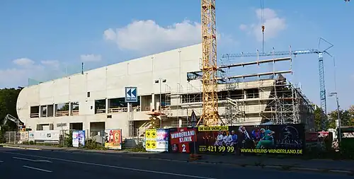 Halle in der Bauphase (2016)