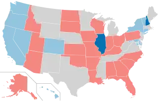 Karte der Wahlergebnisse nach Bundesstaat