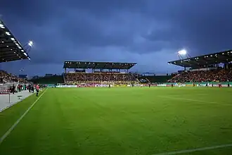 Stadion Zwickau beim DFB-Pokalspiel TuS Koblenz gegen SG Dynamo Dresden der 1. Hauptrunde am 11. August 2017