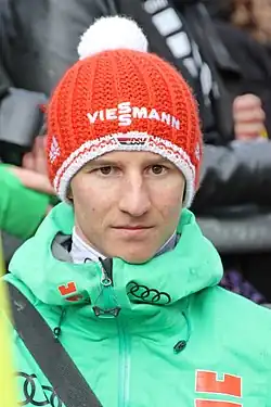 Karl Geiger beim Grand Prix in Klingenthal 2017