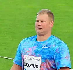 Andrius Gudžius, hier auf Platz zehn – 2017 wurde er Weltmeister und 2018 Europameister