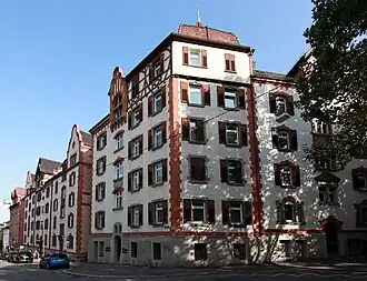 Arbeiterwohnhäuser, Tunzhofer Platz 1–2 und Tunzhofer Straße 27–21, 2017