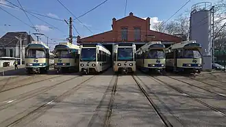 Stationsbereich Wolfganggasse als Stellplatz für Zugsgarnituren